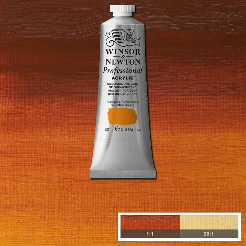 Image of Akrylfärg Winsor & Newton Prof. 60ml  Quinacridone Gold 547 (3F) S4 2320547 5012572011525