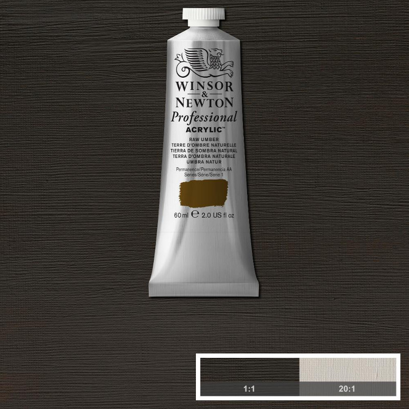 Image of Akrylfärg Winsor & Newton Prof. 60ml  Raw Umber 554 (3F) * S1 2320554 5012572011556