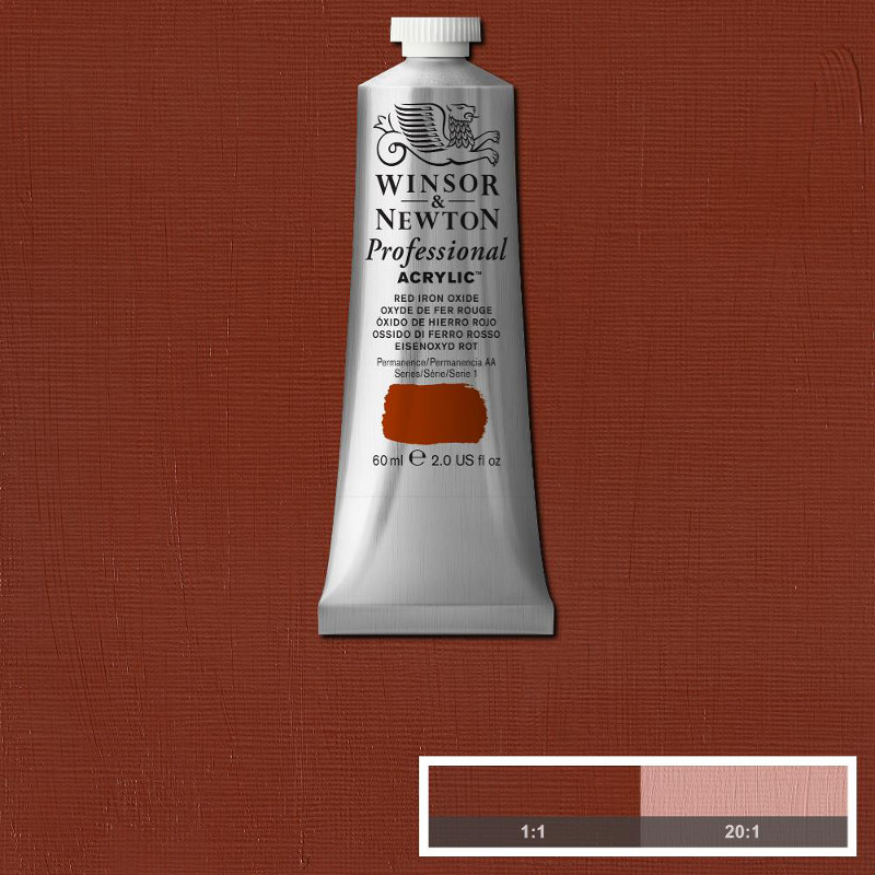 Image of Akrylfärg Winsor & Newton Prof. 60ml  Red Iron Oxide 560 (3F) S1 2320560 5012572011563
