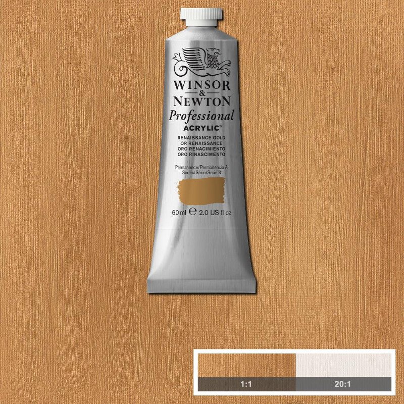 Image of Akrylfärg Winsor & Newton Prof. 60ml  Renaissance Gold 573 (3F) S3 2320573 5012572011570