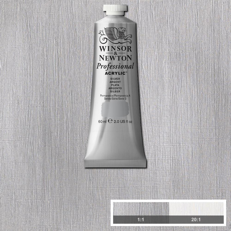 Image of Akrylfärg Winsor & Newton Prof. 60ml  Silver 617 (3F) S3 2320617 5012572011587