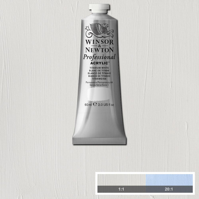 Image of Akrylfärg Winsor & Newton Prof. 60ml  Titanium White 644 (3F) * S1 2320644 5012572011594