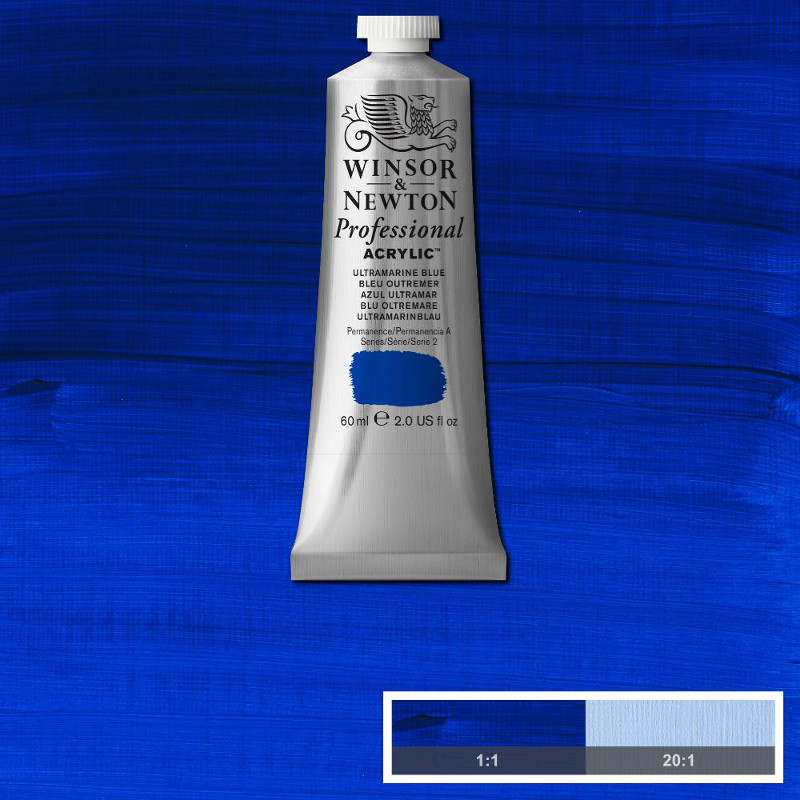 Image of Akrylfärg Winsor & Newton Prof. 60ml  Ultramarine Blue 664 (3F) * S2 2320664 5012572011617