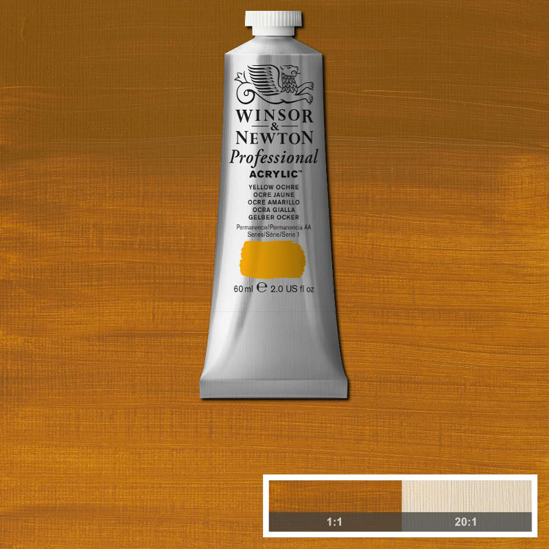 Image of Akrylfärg Winsor & Newton Prof. 60ml  Yellow Ochre 744 (3F) * S1 2320744 5012572011624