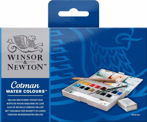 Image of Akvarellset Cotman deluxe pocket box 16 ½ koppar 0390060 5012572015592