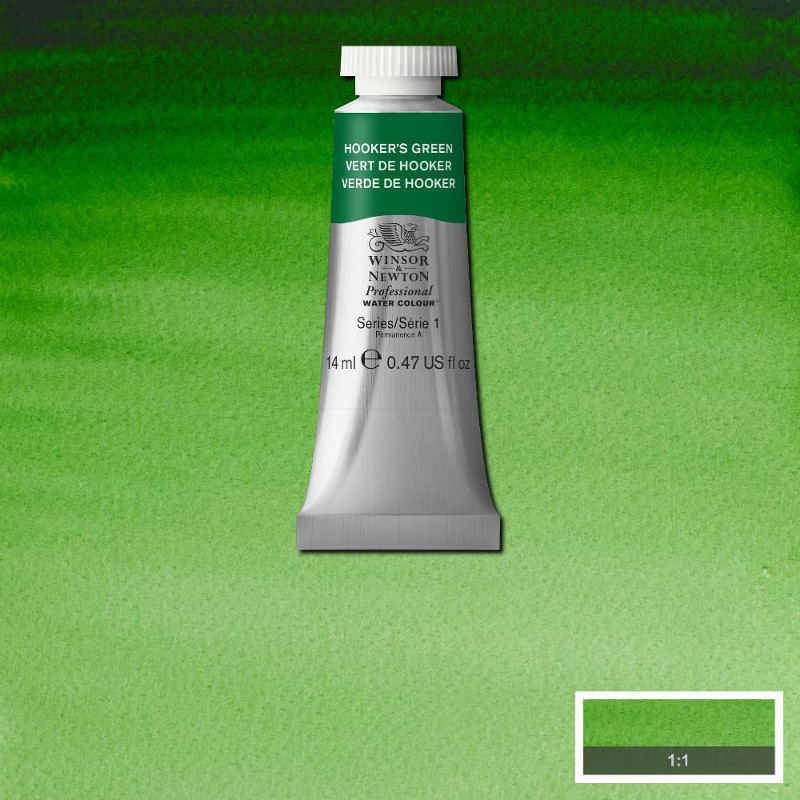 Image of Akvarellfärg Winsor & Newton Prof. 14ml  Hooker’s green   311 (3F) S1 105311 50694396
