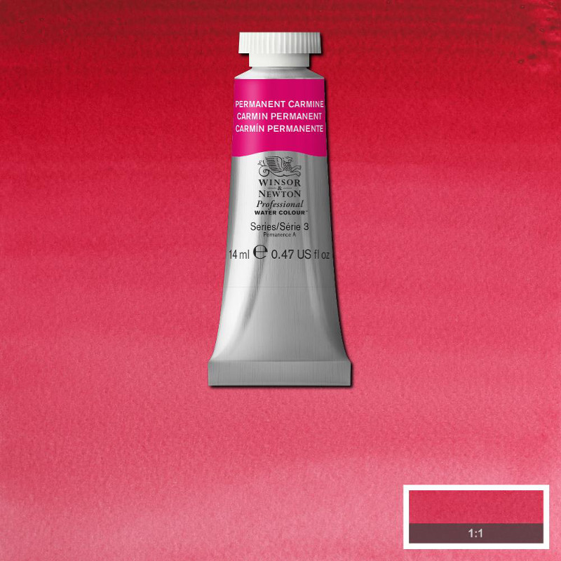 Image of Akvarellfärg Winsor & Newton Prof. 14ml  Permanent carmine 479 (3F) S3 105479 50694457