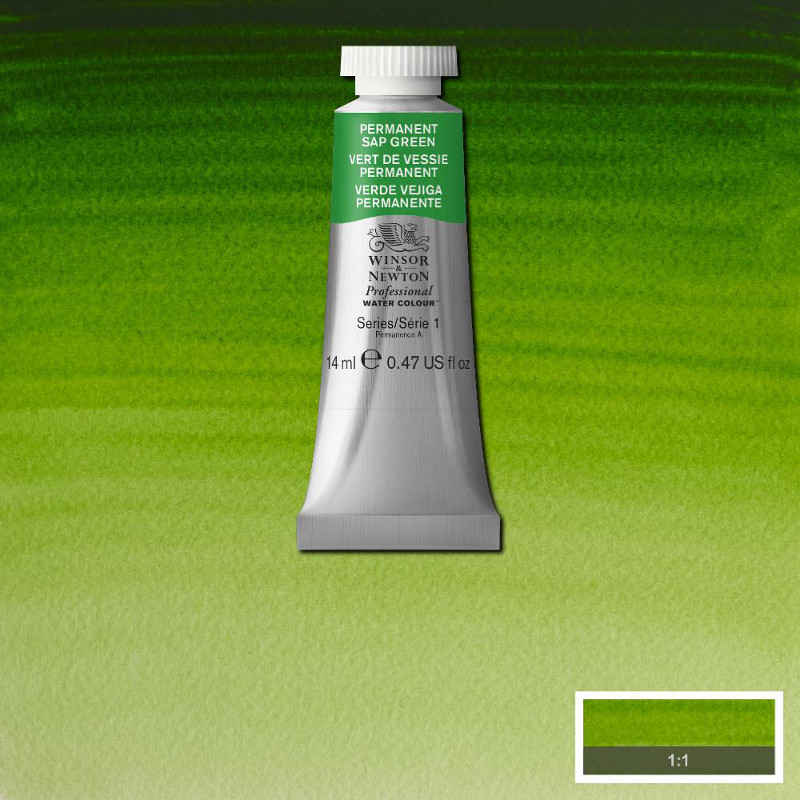 Image of Akvarellfärg Winsor & Newton Prof. 14ml  Permanent sap green  503 (3F) S1 105503 50694464