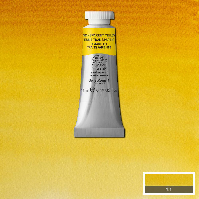 Image of Akvarellfärg Winsor & Newton Prof. 14ml  Transparent yellow  653 (3F) S2 105653 50694549