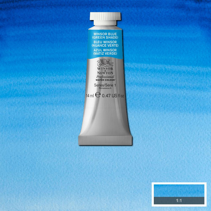 Image of Akvarellfärg Winsor & Newton Prof. 14ml  Winsor blue (green shade) 707 (3F) * S1 105707 50694570