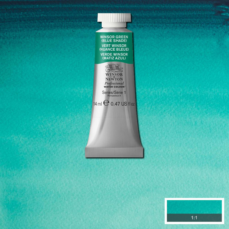 Image of Akvarellfärg Winsor & Newton Prof. 14ml  Winsor green (blue shade) 719 (3F) S1 105719 50694594