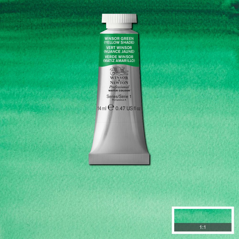 Image of Akvarellfärg Winsor & Newton Prof. 14ml  Winsor green (yellow shade) 721 (3F) * S1 105721 50694600