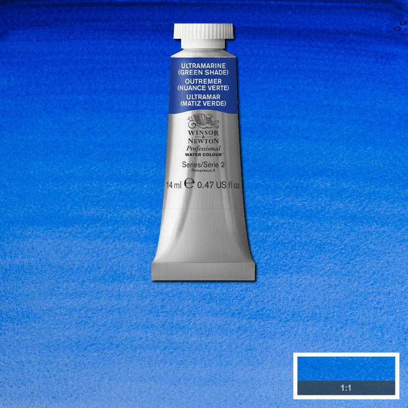 Image of Akvarellfärg Winsor & Newton Prof. 14ml  Ultramarine (green shade) 667 (3F) S2 105667 50694655