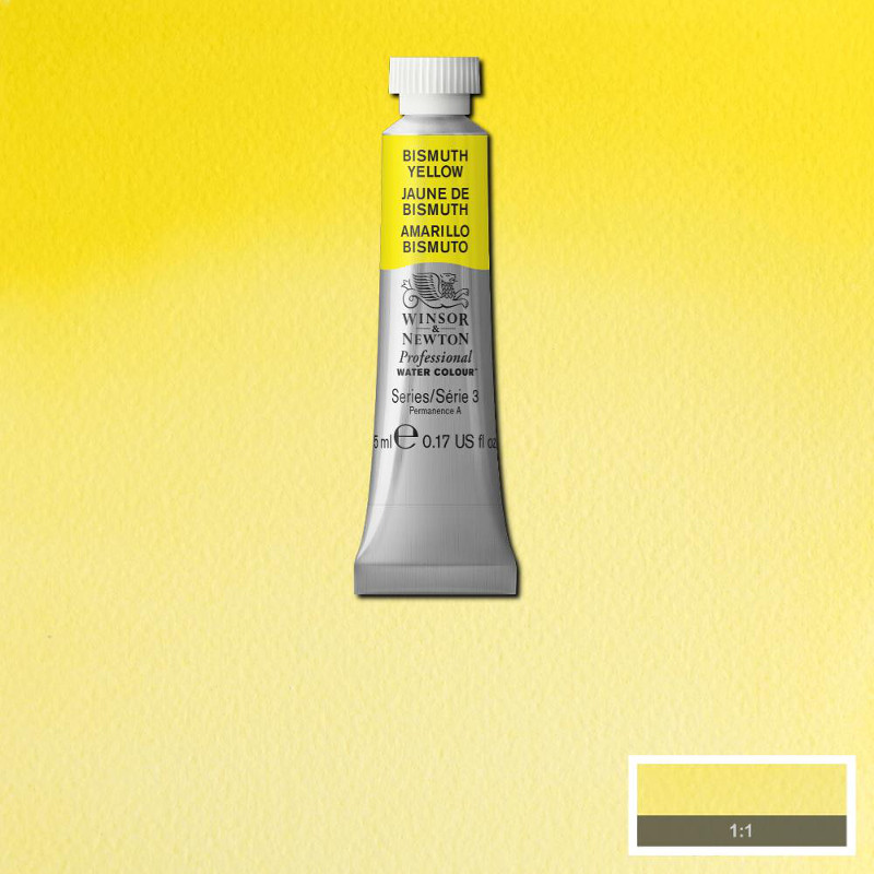 Image of Akvarellfärg Winsor & Newton Prof. 5ml  Bismouth yellow 025 (3F) S3 102025 50694679