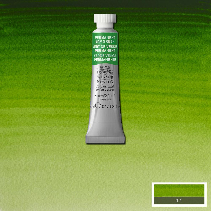 Image of Akvarellfärg Winsor & Newton Prof. 5ml  Permanent sap green  503 (3F) S1 102503 50694822