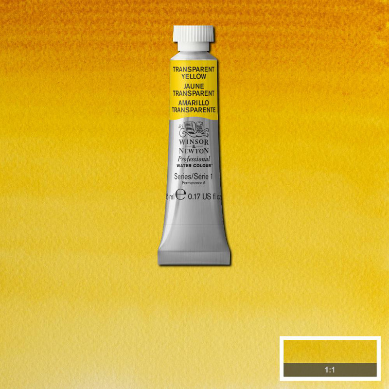 Image of Akvarellfärg Winsor & Newton Prof. 5ml  Transparent yellow   653 (3F) S2 102653 50694907