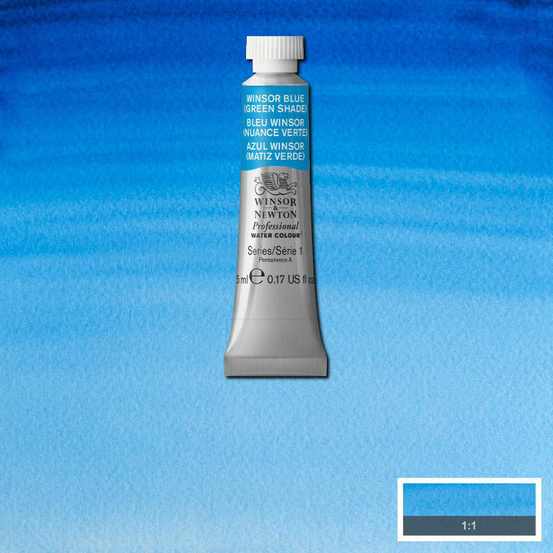 Image of Akvarellfärg Winsor & Newton Prof. 5ml  Winsor blue (green shade) 707 (3F) * S1 102707 50694938