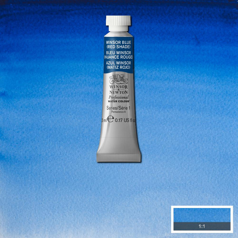 Image of Akvarellfärg Winsor & Newton Prof. 5ml  Winsor blue (red shade) 709 (3F) S1 102709 50694945