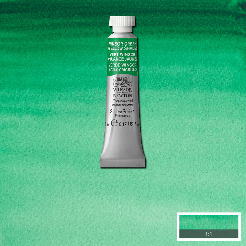Image of Akvarellfärg Winsor & Newton Prof. 5ml  Winsor green (yellow shade) 721 (3F) * S1 102721 50694969