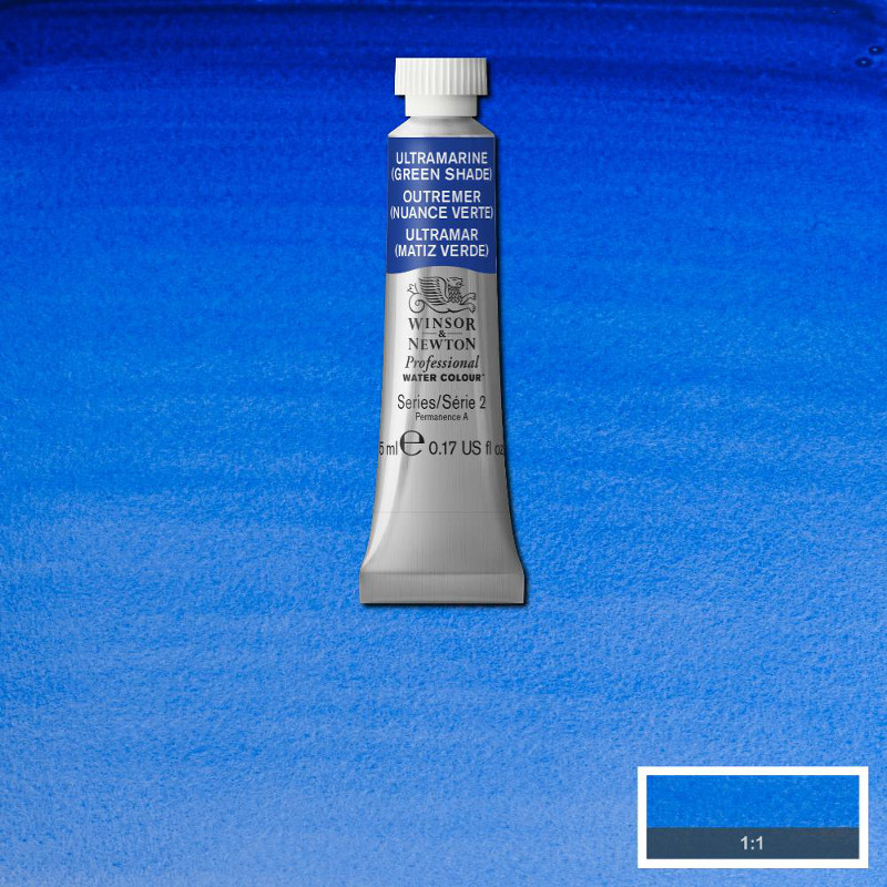 Image of Akvarellfärg Winsor & Newton Prof. 5ml  Ultramarine (green shade) 667 (3F) S2 102667 50695010