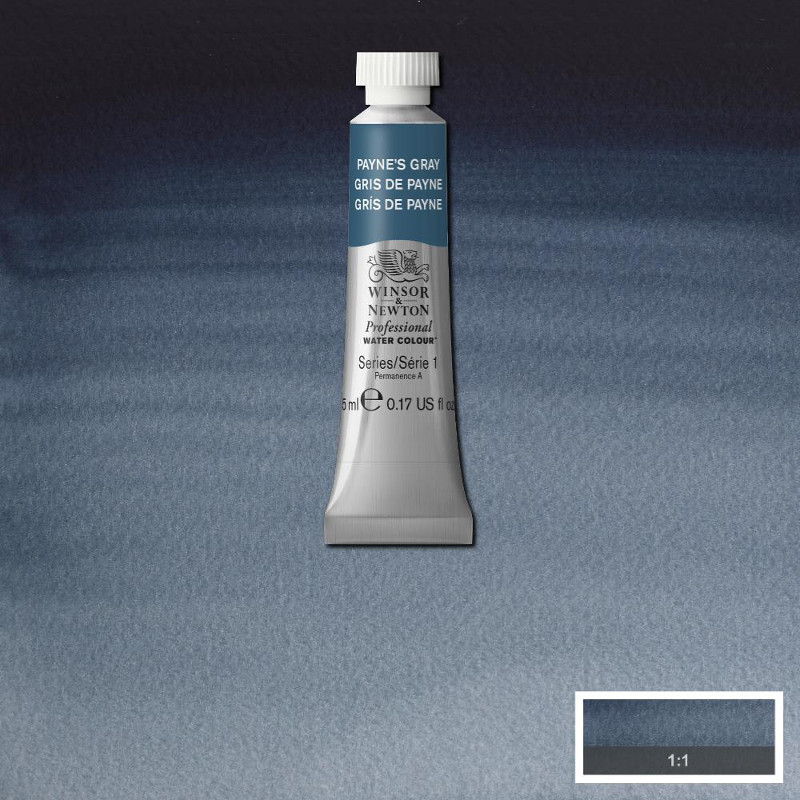 Image of Akvarellfärg Winsor & Newton Prof. 5ml  Payne’s gray 465 (3F) S1 102465 50823918
