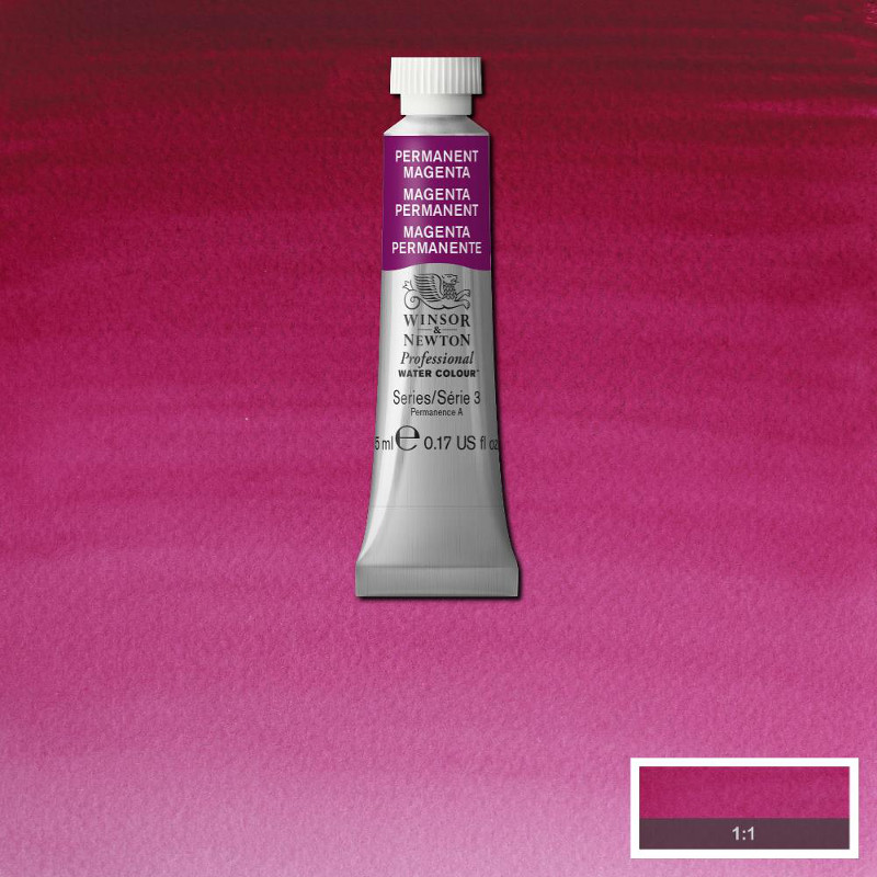 Image of Akvarellfärg Winsor & Newton Prof. 5ml  Permanent magenta  489 (3F) S3 102489 50823932