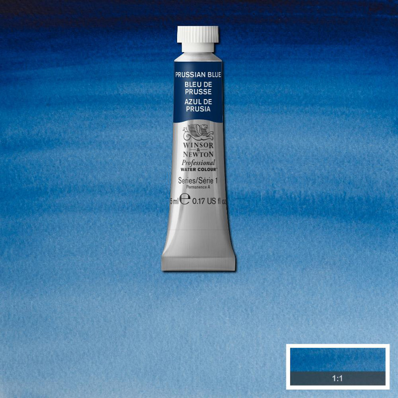 Image of Akvarellfärg Winsor & Newton Prof. 5ml  Prussian blue 538 (3F) S1 102538 50823956