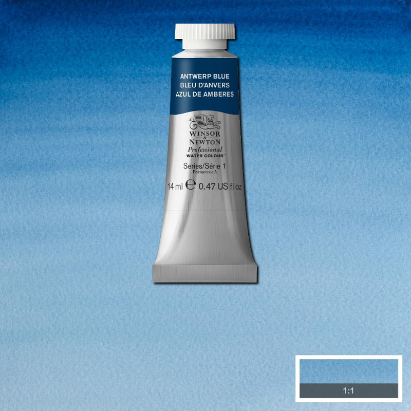 Image of Akvarellfärg Winsor & Newton Prof. 14ml  Antwerp blue 010 (3F) S1 105010 50902095