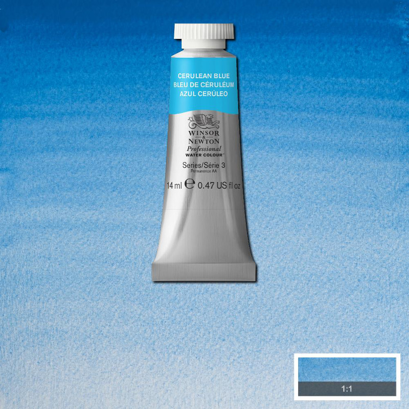 Image of Akvarellfärg Winsor & Newton Prof. 14ml  Cerulean blue 137 (3F) S3 105137 50902262