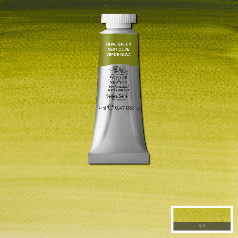 Image of Akvarellfärg Winsor & Newton Prof. 14ml  Olive green 447 (3F) S1 105447 50902569