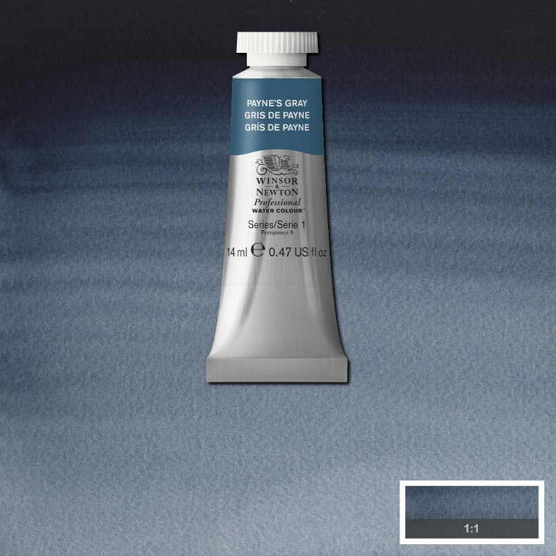 Image of Akvarellfärg Winsor & Newton Prof. 14ml  Payne’s gray 465 (3F) S1 105465 50902583