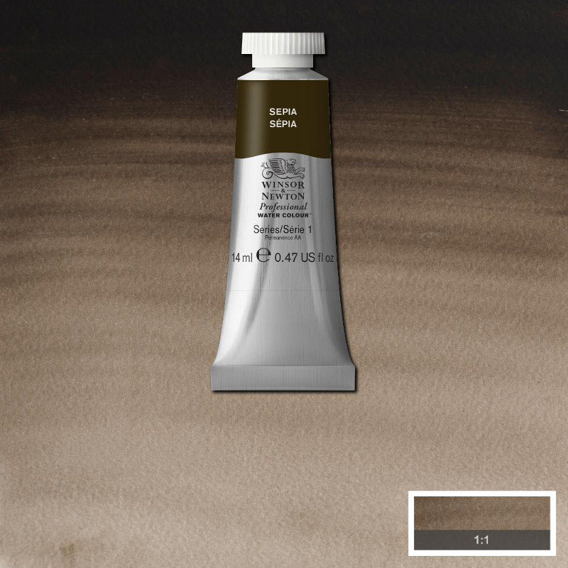 Image of Akvarellfärg Winsor & Newton Prof. 14ml  Sepia 609 (3F) S1 105609 50902750