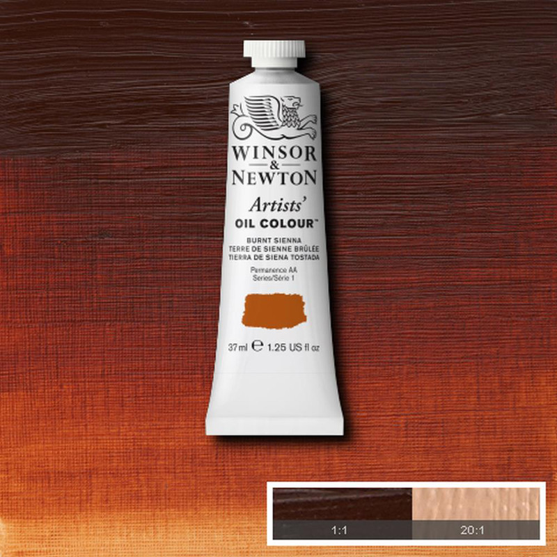 Image of Oljefärg Winsor & Newton Artist 37ml  Burnt sienna 074 (3F) * S1 1214074 50904020