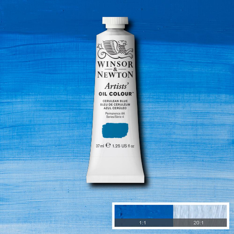 Image of Oljefärg Winsor & Newton Artist 37ml  Cerulean blue 137 (3F) S4 1214137 50904150