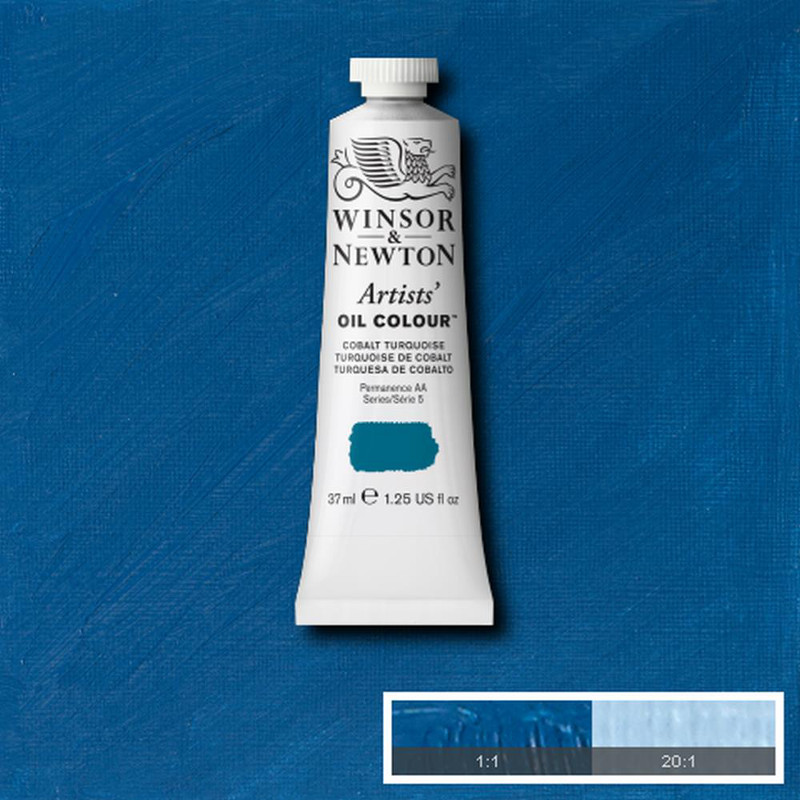 Image of Oljefärg Winsor & Newton Artist 37ml  Cobalt turquoise 190 (3F) S5 1214190 50904303