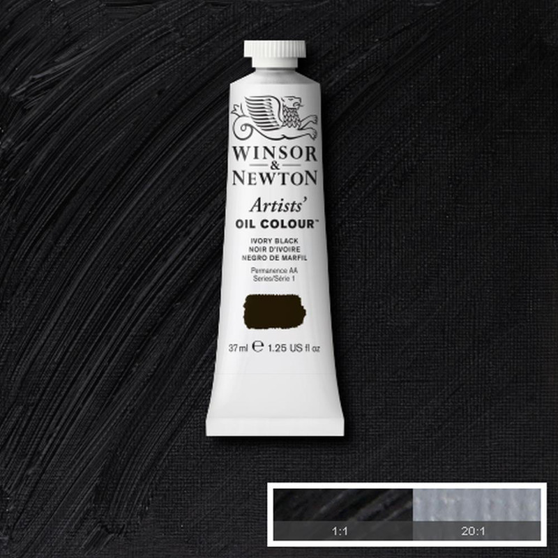 Image of Oljefärg Winsor & Newton Artist 37ml  Ivory black 331 (3F) S1 1214331 50904440