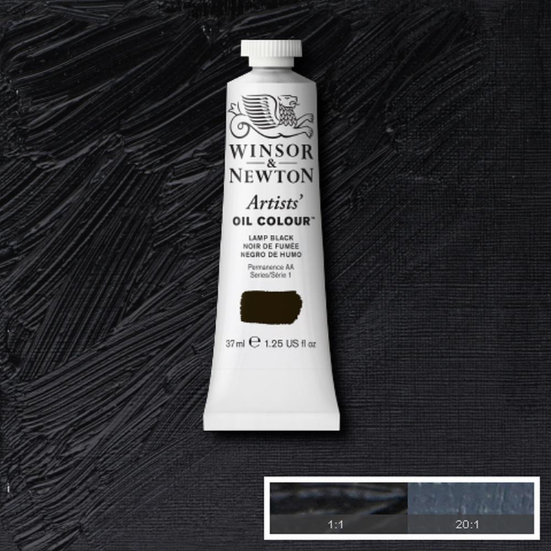 Image of Oljefärg Winsor & Newton Artist 37ml  Lamp black 337 (3F) S1 1214337 50904464