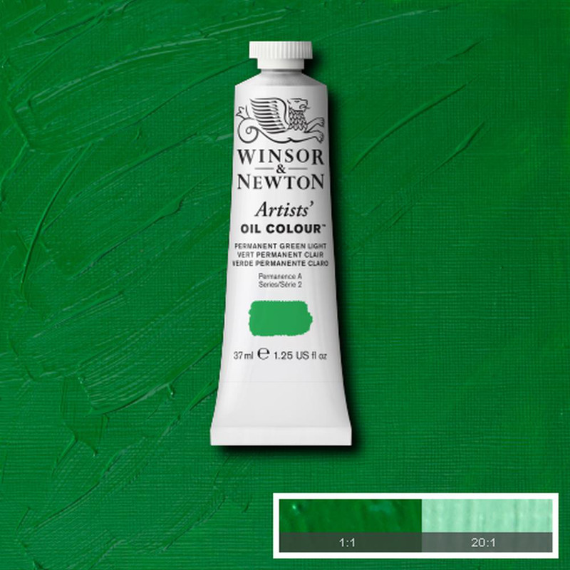 Image of Oljefärg Winsor & Newton Artist 37ml  Permanent green light 483 (3F) S2 1214483 50904655