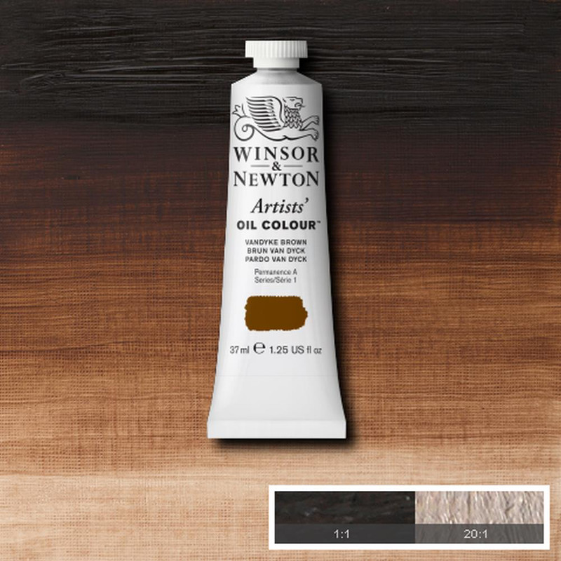 Image of Oljefärg Winsor & Newton Artist 37ml  Vandyke brown 676 (3F) S1 1214676 50904860