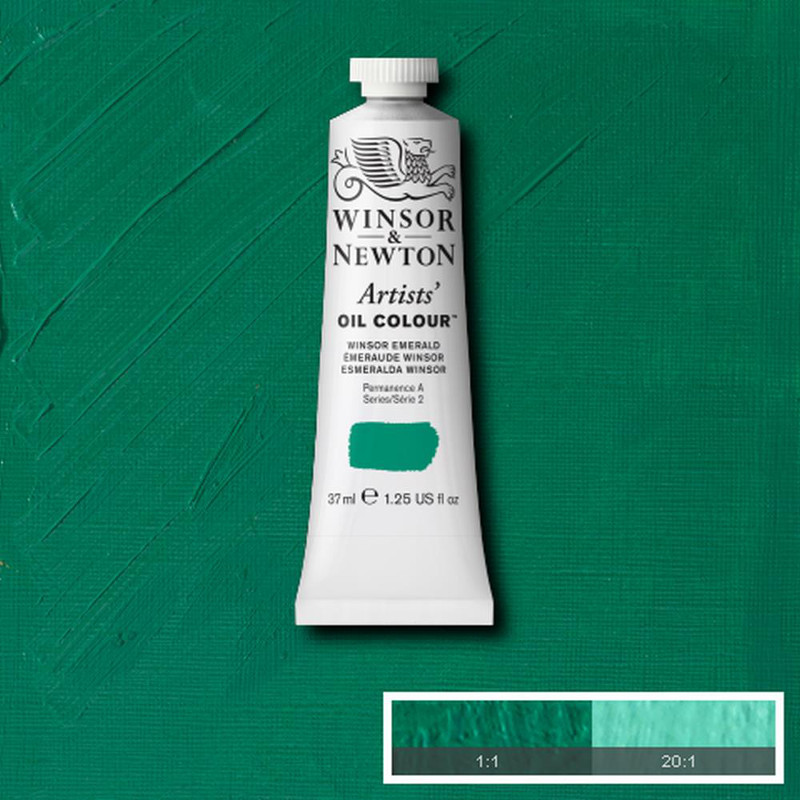 Image of Oljefärg Winsor & Newton Artist 37ml  Winsor emerald 708 (3F) S2 1214708 884955099766