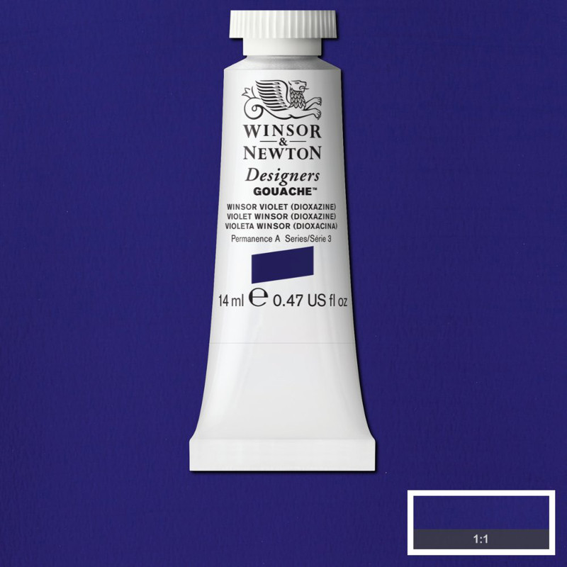 Image of Gouachefärg Winsor & Newton 14ml  Winsor Violet (Dioxazine)   733 (3F) S3 605733 50946167