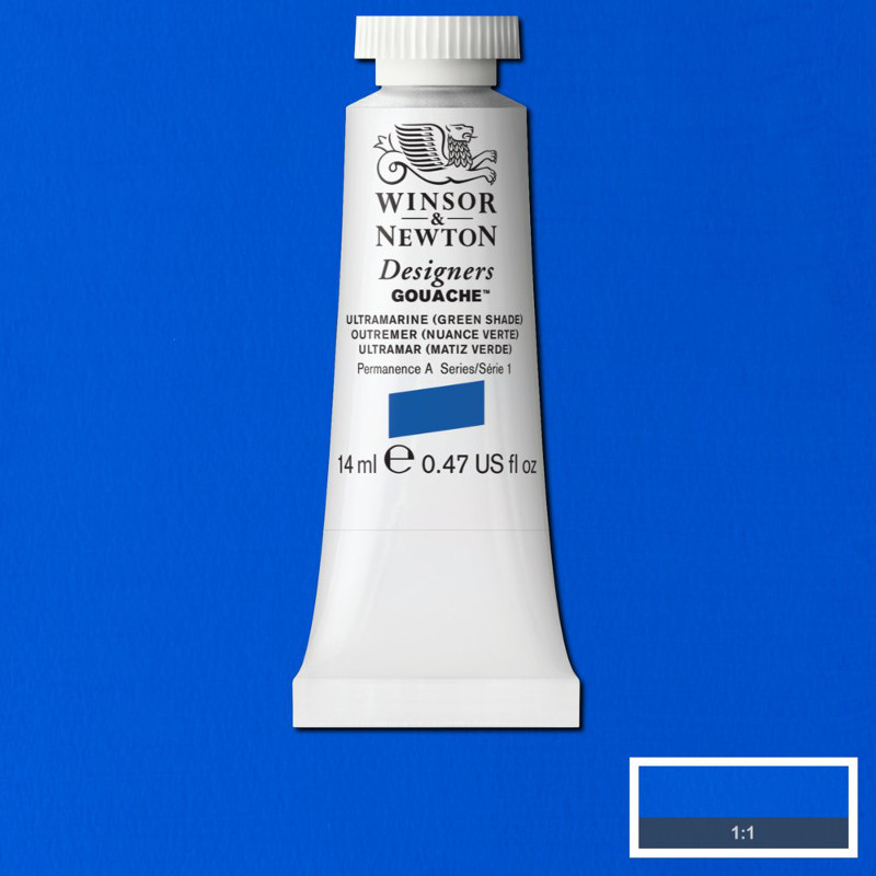 Image of Gouachefärg Winsor & Newton 14ml  Ultramarine (Green Shade)  667 (3F) S1 605667 50946198