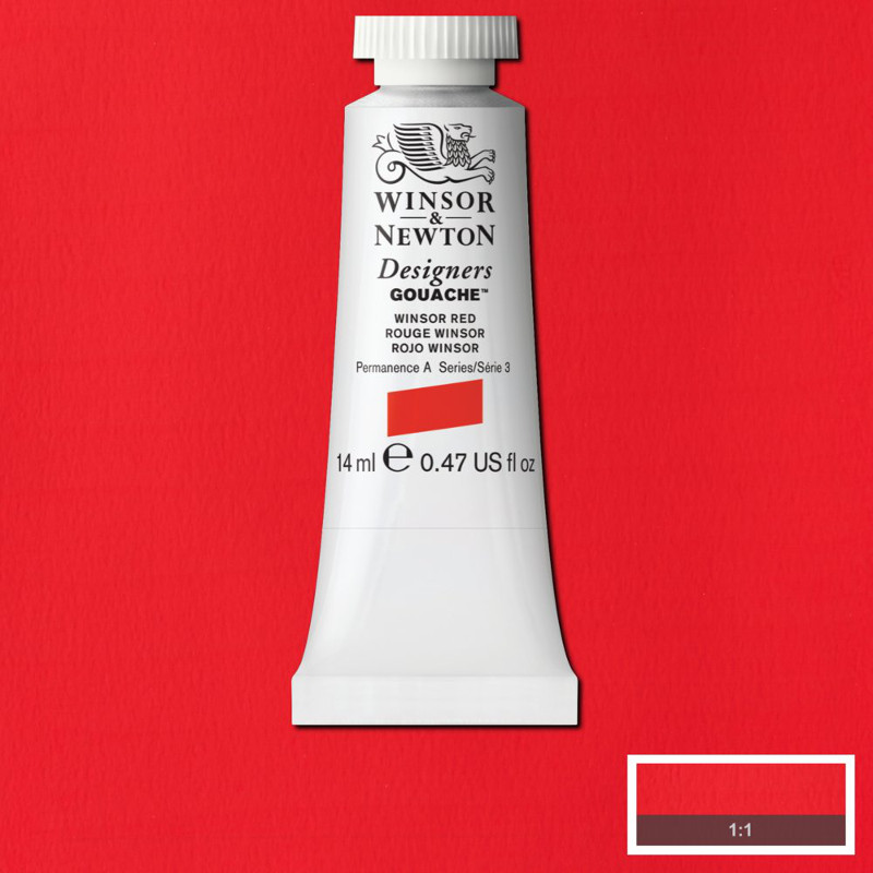 Image of Gouachefärg Winsor & Newton 14ml  Winsor Red 726 (3F) S3 605726 50946723