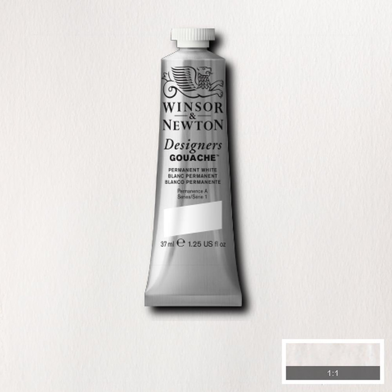 Image of Gouachefärg Winsor & Newton 37ml  Permanent white,  ml 512 (3F) 614512 50947157