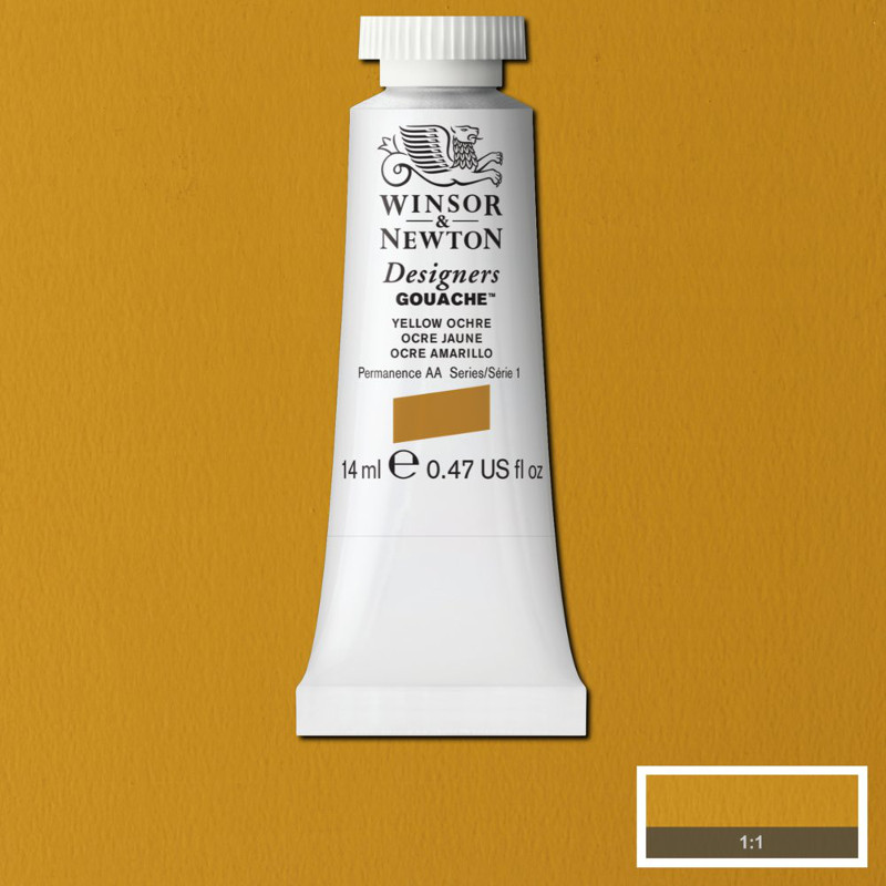Image of Gouachefärg Winsor & Newton 14ml  Yellow ochre 744 (3F) S1 605744 50947201