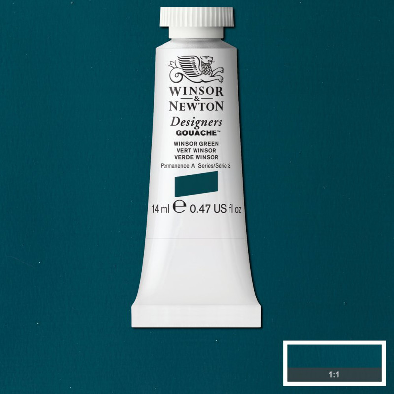 Image of Gouachefärg Winsor & Newton 14ml  Winsor green 720 (3F) S3 605720 50947218