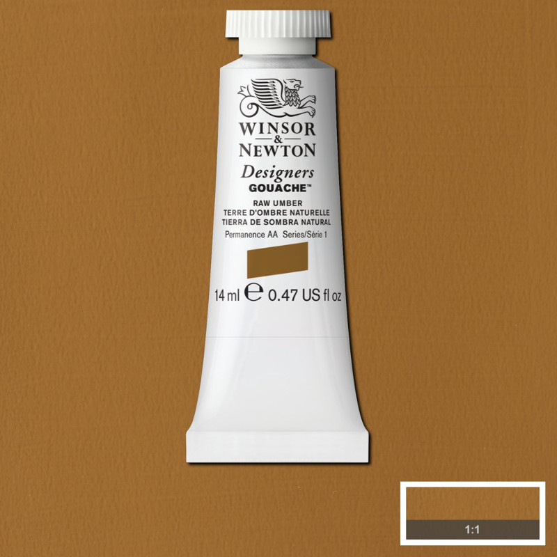 Image of Gouachefärg Winsor & Newton 14ml  Raw umber 554 (3F) S1 605554 884955096949
