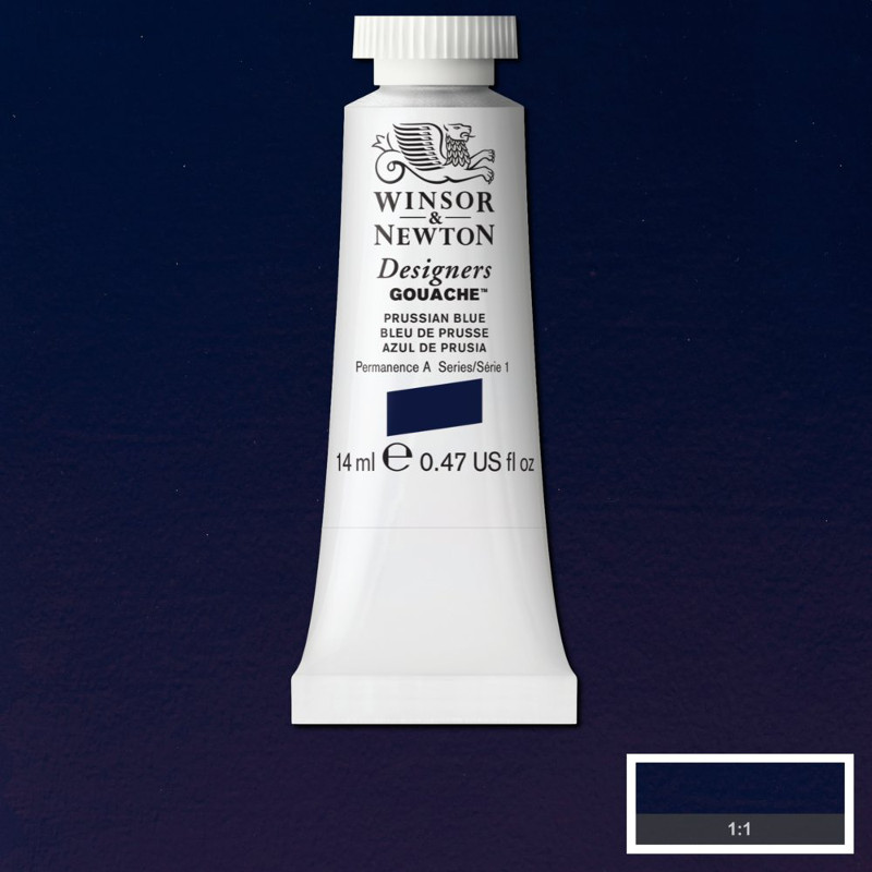 Image of Gouachefärg Winsor & Newton 14ml  Prussian blue 538 (3F) S1 605538 50947416