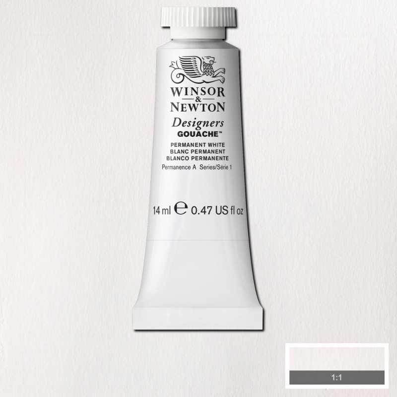 Image of Gouachefärg Winsor & Newton 14ml  Permanent white 512 (3F) S1 605512 50947423