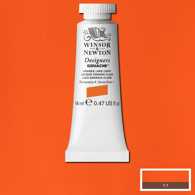 Image of Gouachefärg Winsor & Newton 14ml  Orange lake light 453 (3F) S1 605453 50947508